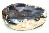 Polished Banded Agate Bowl - Madagascar #246114-1